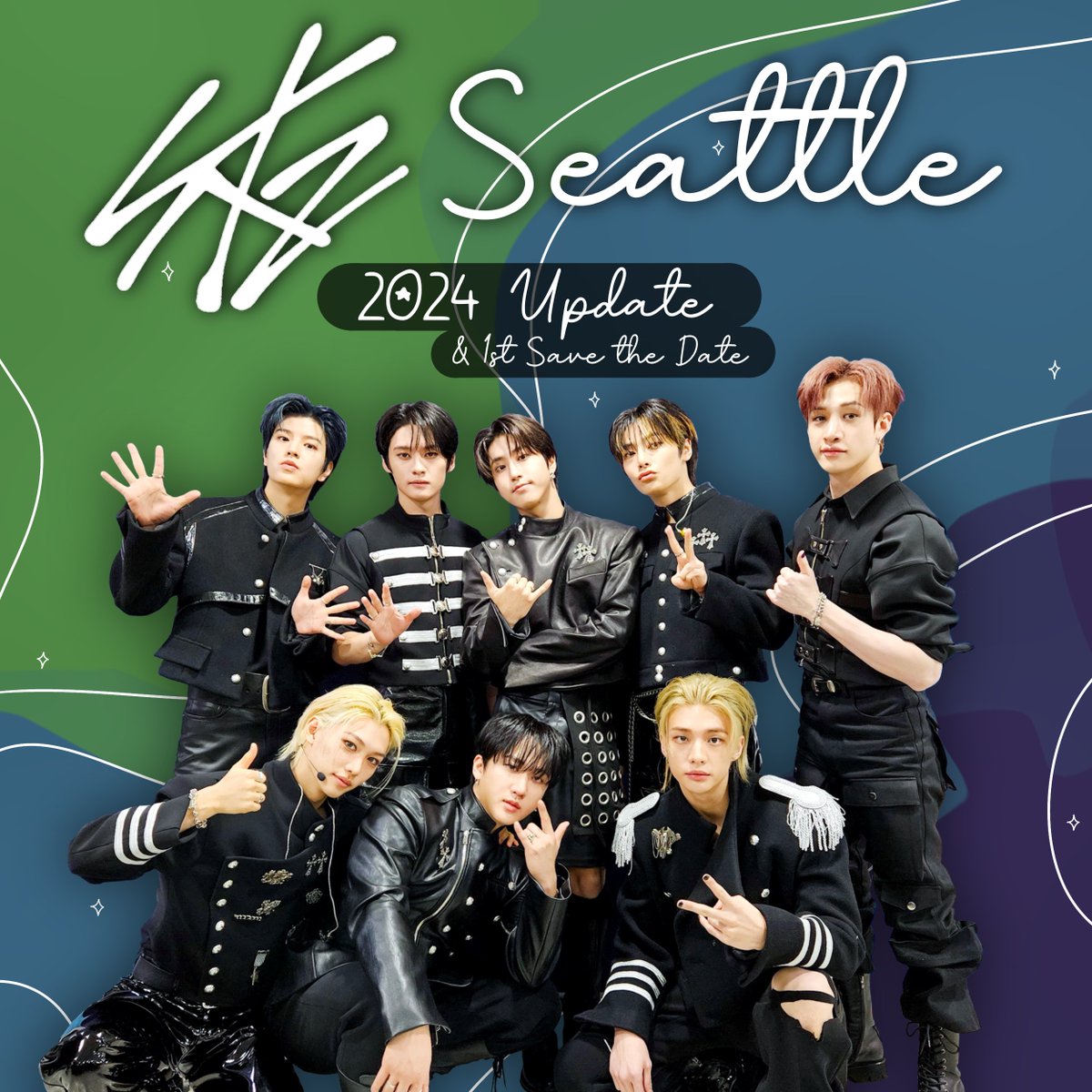 SKZSeattle's tweet photo. Please see our Instagram for a 2024 Update &amp; Save the Date! 👀 💚🩵💙💜

https://t.co/vW2UHhp1pL

#SKZSeattle #StrayKidsSeattle #StrayKidsinSeattle #SeattleKpop #SeattleCupsleeve https://t.co/RM4drB8COJ