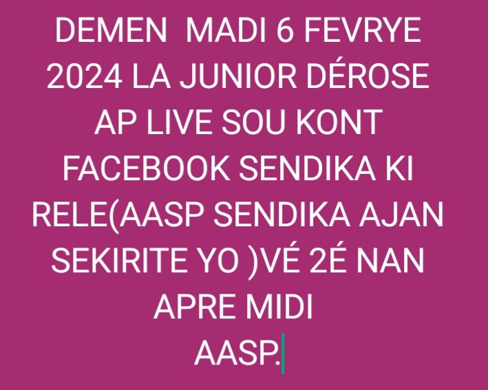 Derosejunior2's tweet photo. Nou pral pale sou 2 Ajan sekirite ki disparét yo-Dosye Arnel Remy an ak CSS/CAOSS https://t.co/pgjB4VUFrT