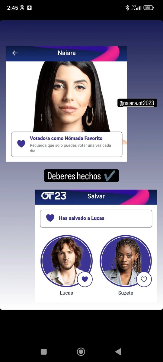 SaraNomeRayess's tweet photo. Desde el primer día y hasta el final mis favoritos ❤️ #Lunai #Lucas @laenedenaiara @GiuloCurotto @OT_Oficial #OTGala10 #OTDirecto5F #OTDirecto6F ¡LUCAS FINALISTA! 👏 https://t.co/k3FDatXe8C