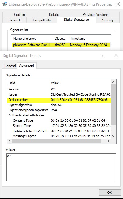 Tr0den's tweet photo. @anydesk #AnyDesk, when can enterprise customers expect an updated MSI installer not signed with the compromised certificate? https://t.co/SYybYnQ5xv