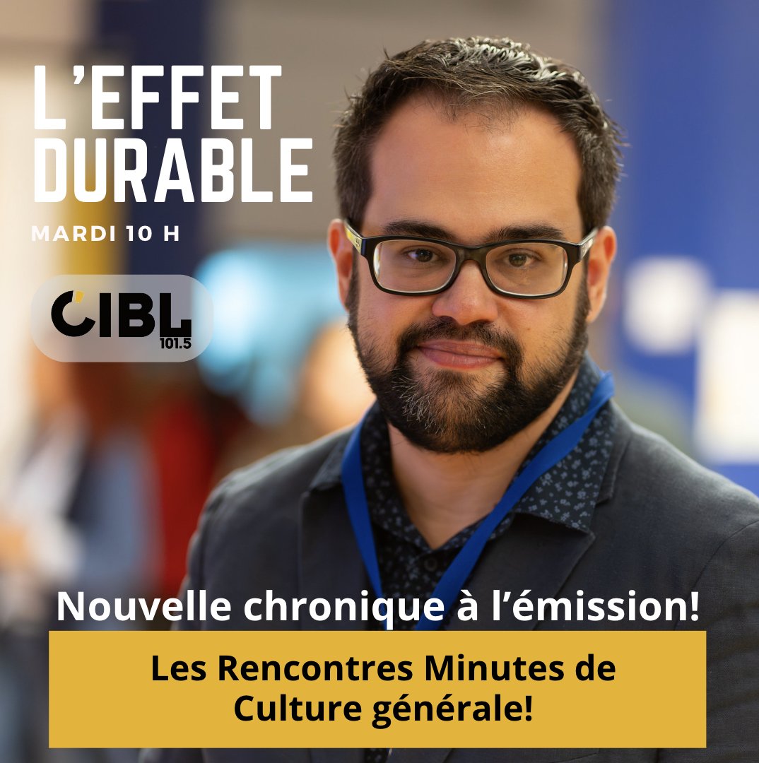 MaisonDD's tweet image. Une autre émission de l'Effet durable riche en contenu ce matin à 10 h, animée par @MaudeDesbois sur les ondes de @CIBLmedia  ! 
#cibl #radio #changementsclimatiques #developpementdurable #MDD #transitionécologique #PQDS