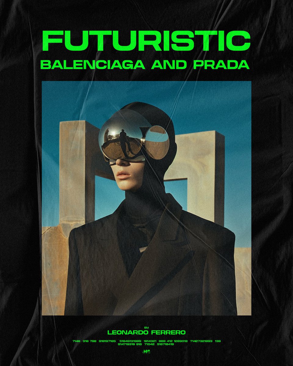 ferrero_design's tweet photo. Futuristic: Balenciaga and Prada
#Design #posterart #3Dtypography #Graphicposter #3Dinflated https://t.co/cmkdJ3rp4j https://t.co/ToZC24eNZL