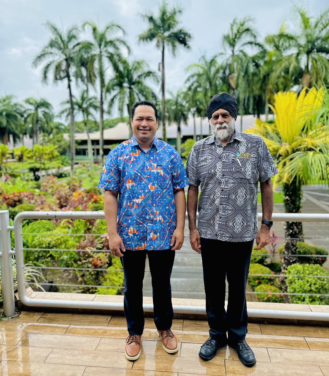 🧵 Had a good meeting and catch-up with the Republic of Marshall Islands 🇲🇭Ambassador to Fiji, H.E Junior Aini this morning. We discussed updates pertaining to the USP RMI Campus and new development opportunities which could enhance the delivery of our services in 🇲🇭.