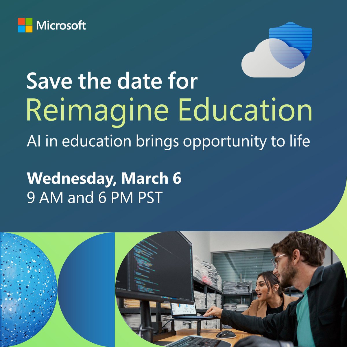 🏫 Learn more about #AI in education
💻 Build on your Cyber Security foundation
💫 Prepare students for the future of work

Join #MicrosoftEDU for Microsoft Reimagine, a free digital event focused on EdTech and the future of education. msft.it/6017i4qNW

#mieexpert
