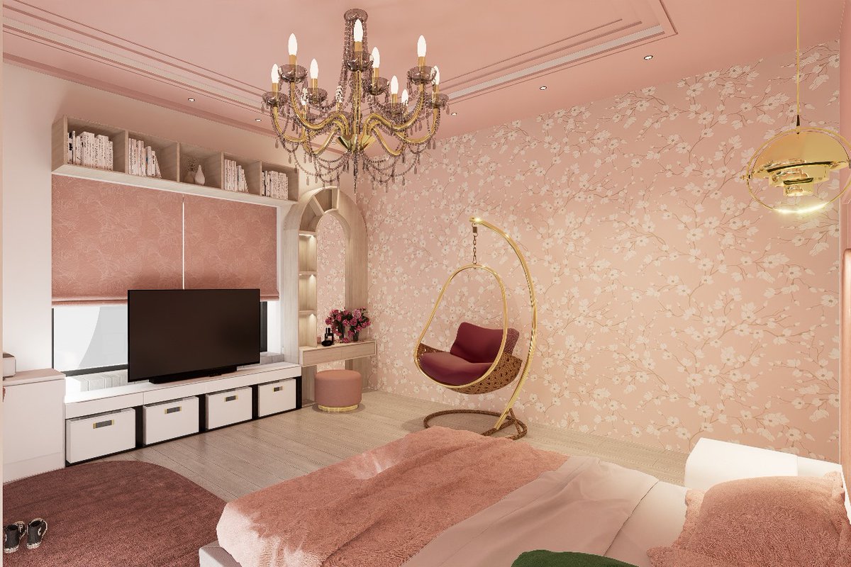 archiinterior3's tweet image. Just designed a magical girls' bedroom a perfect blend of whimsy and functionality. Vibrant colors, customized furniture, and enchanting wall murals bring this dream space to life. Explore the gallery and let's turn your ideas into reality #DreamRoom #InteriorDesign #MagicalSpace