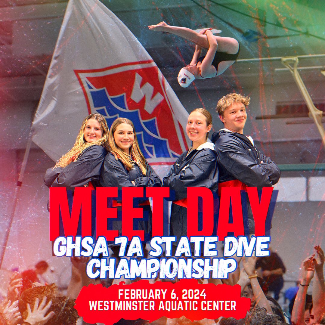 🚨MEET DAY - GHSA 7A State Diving Championship 
⏰Ladies-2pm; Men-5pm
📍Westminster School 

Come watch and cheer on our Dive Raiders as they twist &amp; flip, tuck &amp; reverse among the best in the State! 🏴‍☠️ Let’s go Raiders!
<a href="/officialghsa/">GHSA</a> <a href="/WaltonAthletics/">Walton Athletics</a>