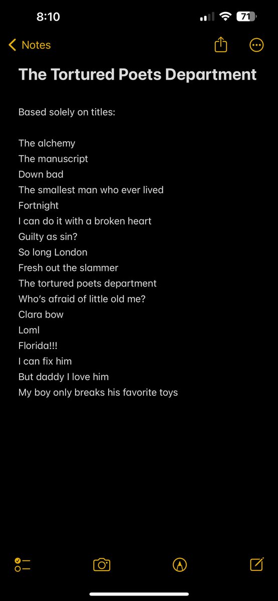 Ranking the songs based solely on the titles - going to compare after the first listen #THETORTUREDPOETSDEPARTMENT <a href="/taylornation13/">Taylor Nation</a> <a href="/taylorswift13/">Taylor Swift</a>