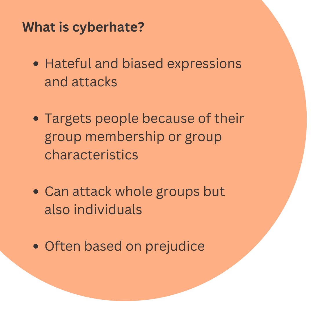 cyberplus2024's tweet photo. On #SaferInternetDay, let’s focus on #cyberhate. There are many types of aggressive and hurtful behaviours happening online. One of them is cyberhate. Understanding what defines it and what the harmful consequences are helps us raise awareness and fight against it. 🌍🤝 #SID2024 https://t.co/ABfd8E08ji