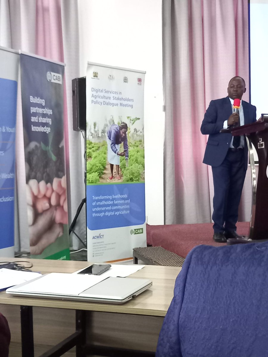 Digital Services in Agriculture Stakeholders Policy Dialogue Meeting.
Governor Laikipia Joshua Wakahora giving his remarks.
<a href="/ACWICT/">ACWICT</a>
#TransformingLivelihoodthroDigitalAgriculture
#DSA