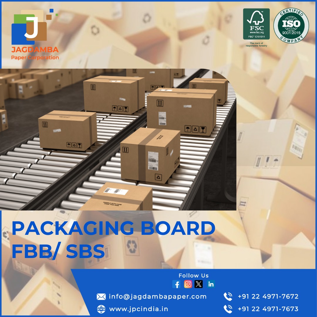 Crafted for brilliance, our Packaging Board FBB/SBS redefines excellence in every fold. Elevate your packaging game effortlessly with unmatched quality and versatility.

#PackagingPerfection #QualityRedefined #PackagingBoard #PackagingSolutions #JPC #JPCIndia #JagdambaPaper