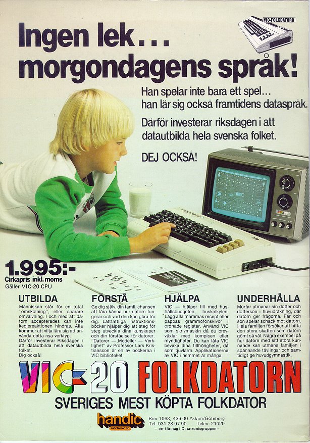 MuseumCommodore's tweet photo. Swedish Commodore VIC-20 advertisement
#retrogames #8bit #commodore #Commdore https://t.co/aVwMk5xQip