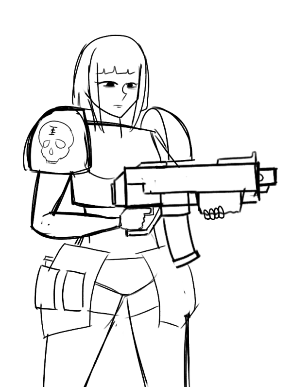 AnonMistaken's tweet photo. How the hell are you everyone? I saw Ryuusei's art on female space marines and I thought about giving my own spin but on the Red Hunters chapter, I always thought this chapter was really cool. WIP.
#warhammer40k #WarhammerCommunity #WarhammerArt https://t.co/1jAE249J6J