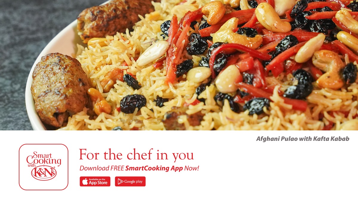 KandNsOman's tweet photo. Afghani Pulao with Kafta Kabab - One of the many ways to enjoy K&amp;N's Kafta Kabab
For written recipes or to download the free app, please visit:https://t.co/RTvzYcYFIF

Available at: https://t.co/LDZXDxq41X

#KaftaKabab #SmartCooking #KandNsOman https://t.co/YWjKqXKuSG