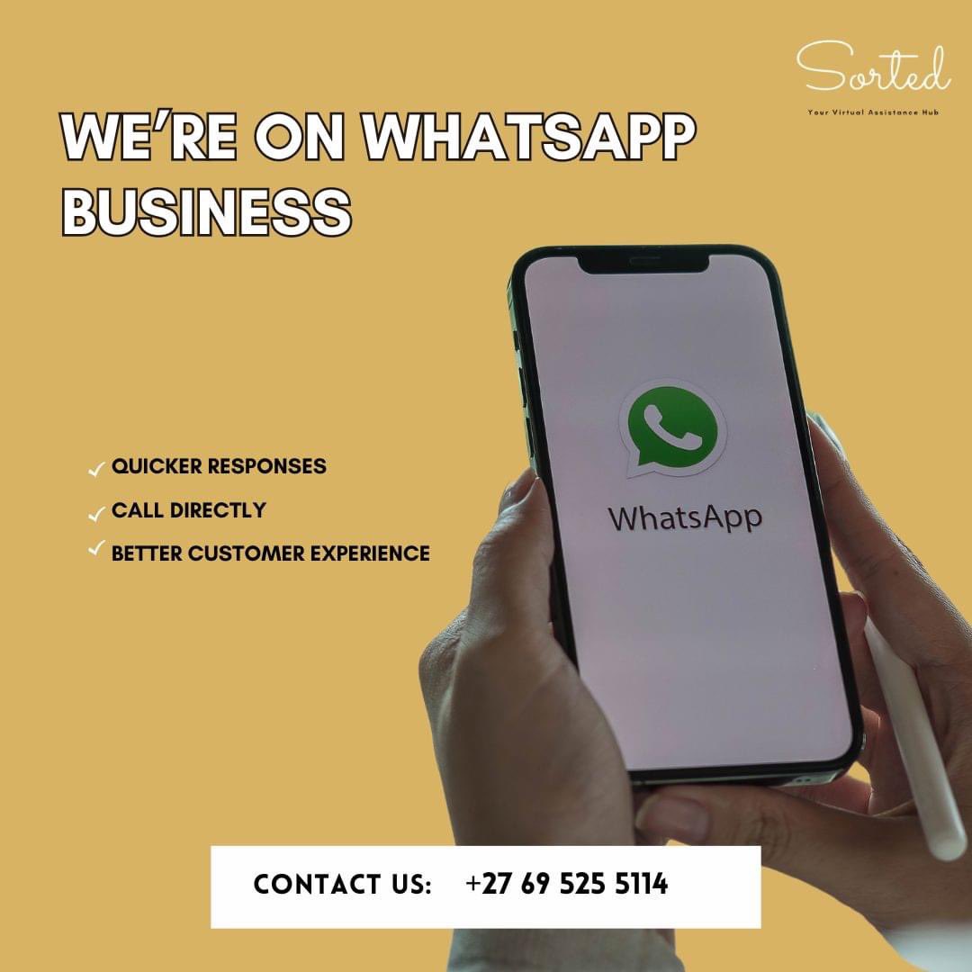 sorted_va's tweet photo. 😄💛We’re officially on WhatsApp for Business! 📲

Get in touch with us with a click of a button, stay updated on the latest job posts, and enquire for your VA needs easier and quicker! 👩🏽‍💻

Let’s Get You Sorted! 💼✨
•
•
•
 #VirtualAssistants #ProductivityBoost https://t.co/dlGz37Lad4