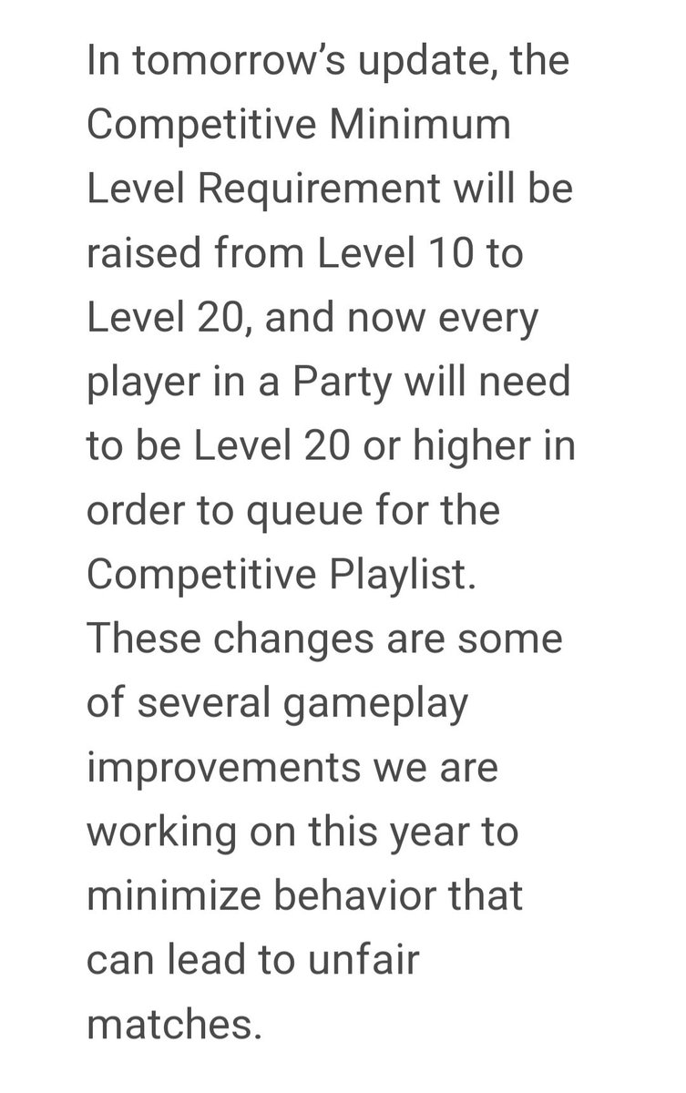 They actually did the thing! I'm only worried that since this game is so old majority of people already have a smurf with level 20 so this might not have the impact people want. But still a step to the right direction :)