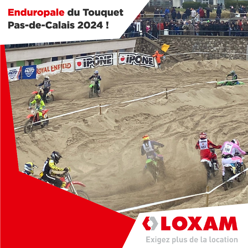 GroupeLOXAM's tweet photo. [@Enduropaleoffic ! 🏍️] 

#Loxam était présent comme partenaire ! Nous avons alimenté une partie des installations en énergie décarbonée : avec notre groupe électro-hydrogène et mâts d’éclairage hybrides ! 👏

Félicitations à Todd Kellettle ! 💪
#EnduropaleDuTouquet2024🚀 https://t.co/h4oleGatQX