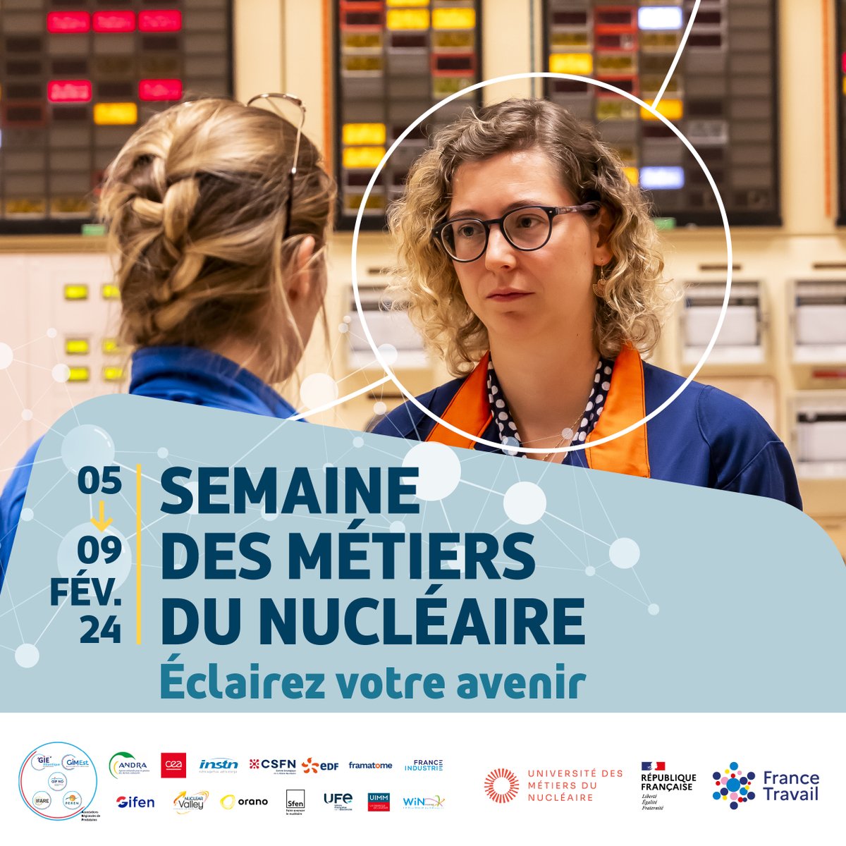 [#AvecFranceTravail] 📢 Participez tout au long de la semaine à des webinaires sur le nucléaire ❗ 📆 Mardi 6 février à 12h ⤵ pehdf.fr/a1bqa 📆 Mercredi 7 février à 14h30 ⤵ pehdf.fr/qwdey Pour en savoir + ⏩ plmpl.fr/c/woD2E