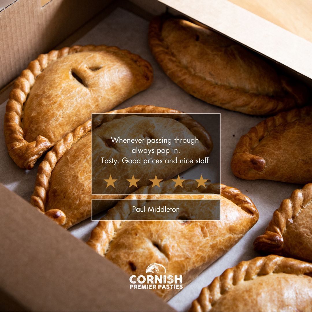 Thank you to Paul for this 5 star Google Review ⭐️ We are so glad you enjoyed our tasty pasties! Pop in and see us to see for yourself - find us at TR9 6SX 📍