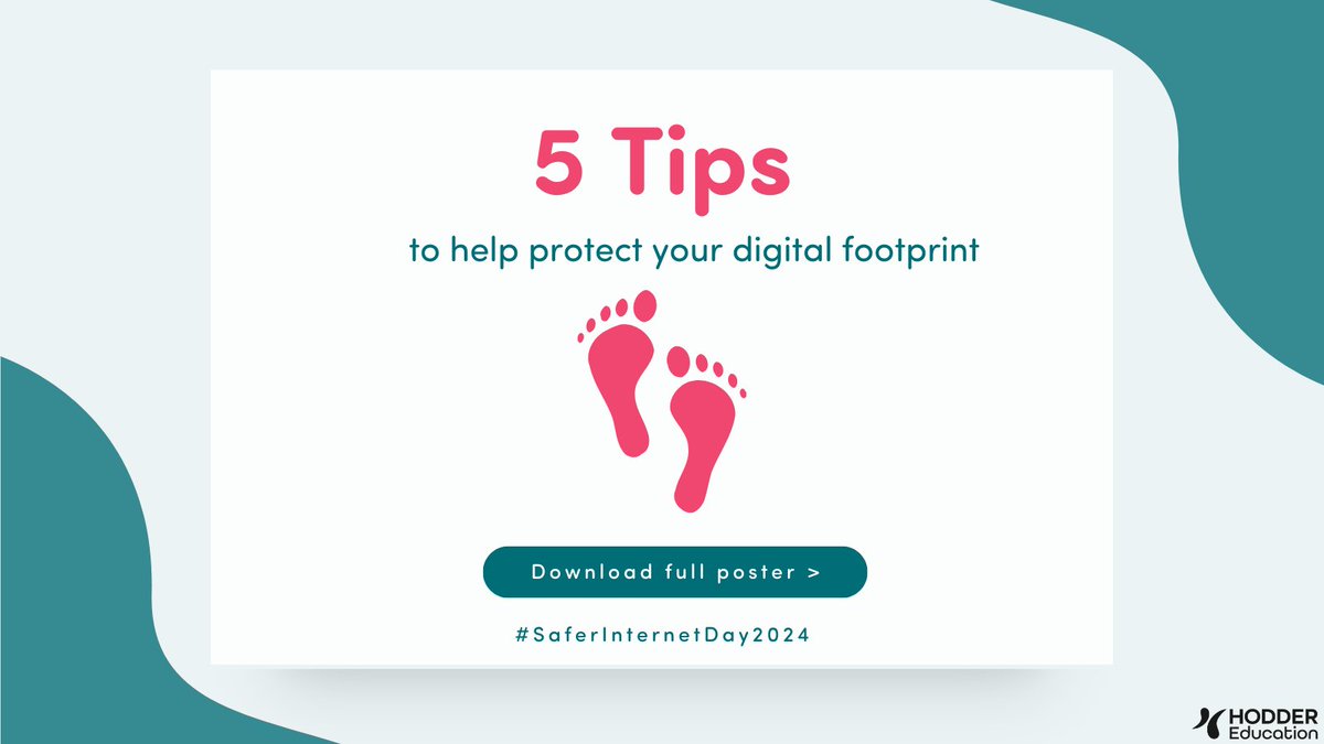 5 tips to help protect your digital footprint 💻🖱️

Celebrate #SaferInternetDay with our FREE poster!

Download here: ow.ly/1IMQ50QxQpe

#SID2024 @saferinternetday
