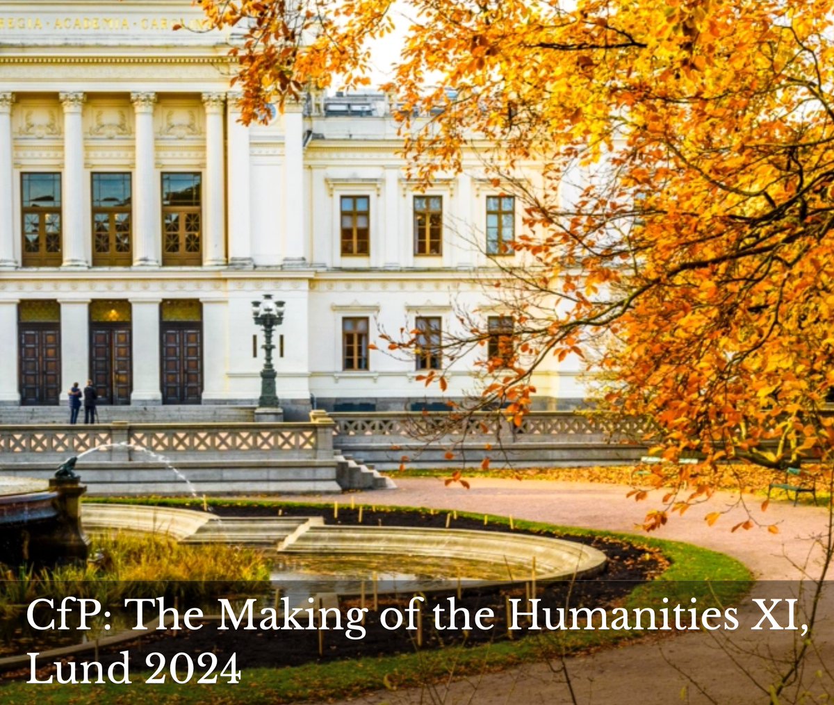 Call for Papers: “The Making of the Humanities” On 9–11 October, 2024, the eleventh conference in this series will be hosted by LUCK. This year’s special conference theme is “Shifting Cultures of Knowledge in the History of the Humanities”. newhistoryofknowledge.com/2024/02/02/cfp…