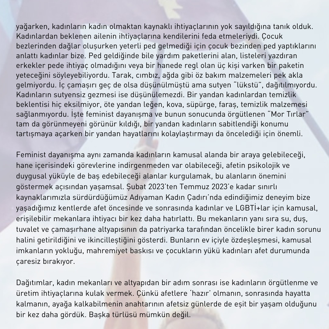 Afet için Feminist Dayanışma tweet media