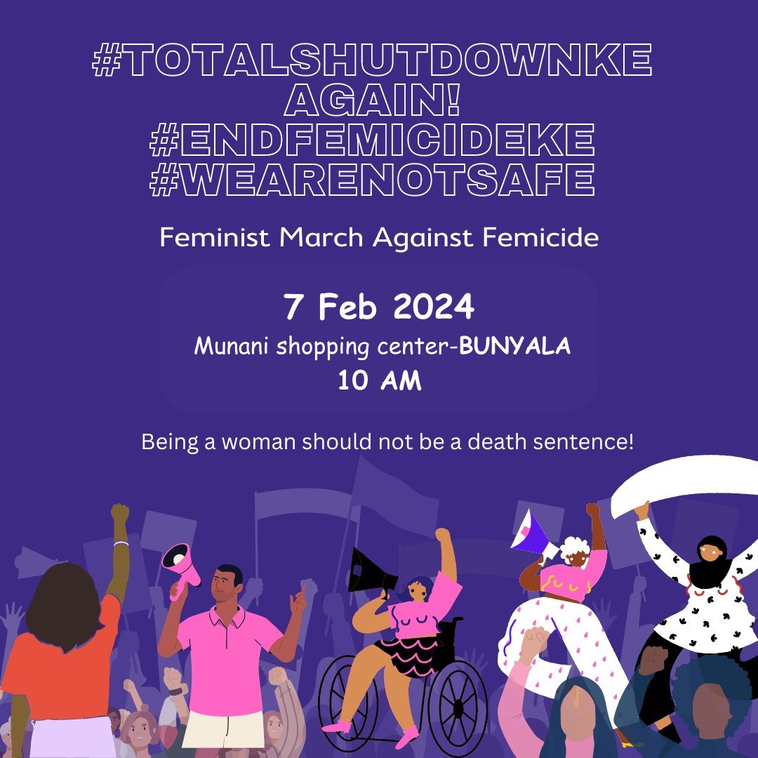 EliteLbq's tweet photo. Join us tomorrow for a march against Femicide in Munani Shopping Centre, Bunyala, Busia County.
#JUSTICE4NYANGI
#TotalShutdownKe
#SayHerName
#justice4nyangi
#WeAreNotSafe
#StopKillingWomxn
#totalshutdownKenya_Again
#BusiaChapter https://t.co/BFA6Fd3ZlZ