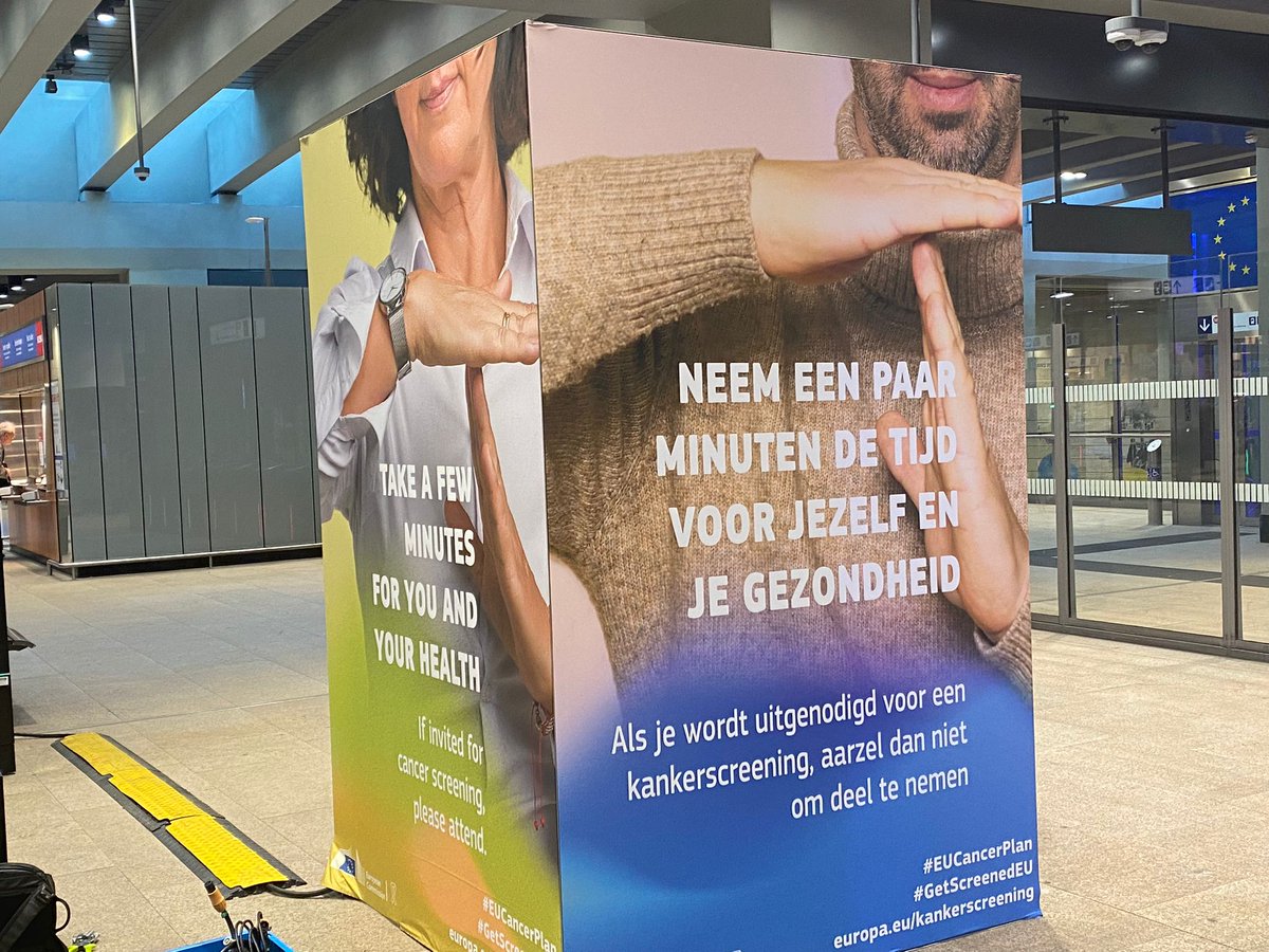 EU_Health's tweet image. Did you see our #GetScreenedEU campaign around Brussels?
Cancer is easier to treat if it is detected early. Dedicate a few minutes to yourself &amp;amp; your health.
#EUCancerPlan
➡️europa.eu/!6dDmc3
