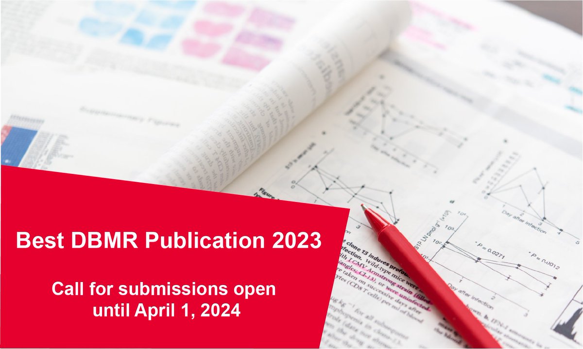 The call for submissions for the Best DBMR Publication of 2023 is now open. ✍️ Apply until April 1 ➡️ tiny.cc/a2fowz