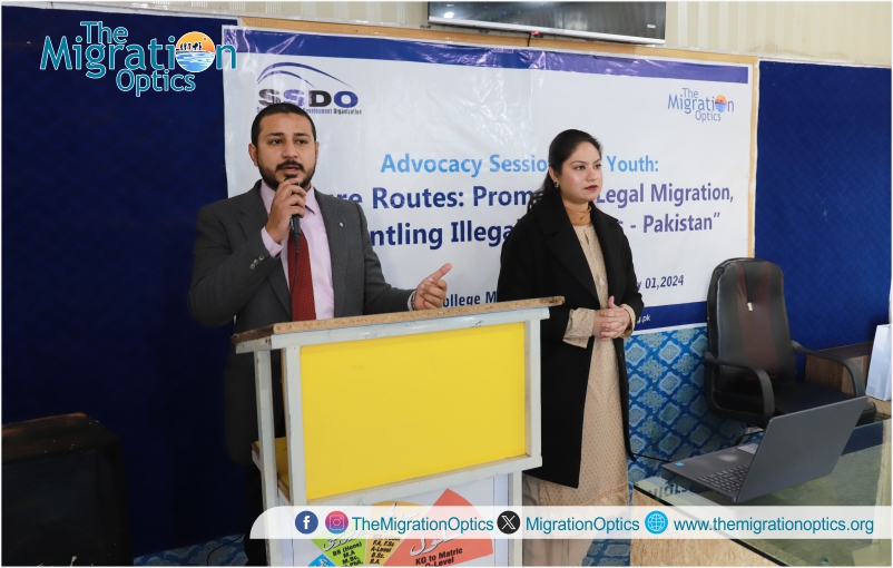 MigrationOptics's tweet photo. A Youth Advocacy Session on "Secure Routes: Promoting Legal Migration, Dismantling Illegal Pathways-Pakistan" was facilitated by SSDO Pakistan at Gabriel Law College Mandi Bahauddin. #migration #safemigration #regularmigration
@UNmigration @ukinpakistan @SSDOPakistan https://t.co/3bIpLCjwV6