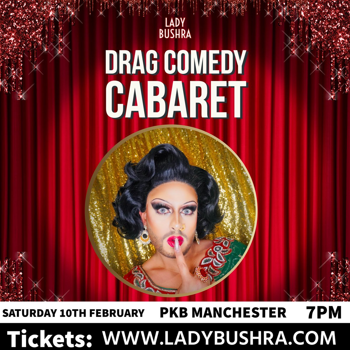 Manchester! Make sure you get tickets to my Drag Comedy Cabaret this Saturday! I cannot wait 🥳
•
🗓️Sat 10th Feb
📍: PKB Angel Gardens
💰: £15PP
🎟️: tinyurl.com/36f69nw8