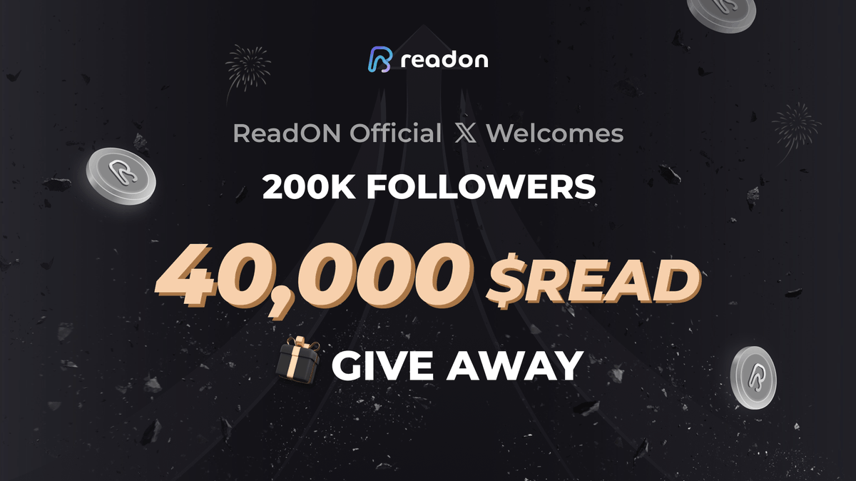 revoxdotai's tweet photo. 🎉We've hit 200K followers! 🎉 
We're hosting an amazing 💰 #GIVEAWAY for our amazing community！

1⃣Follow us @ReadOnMe3
2⃣Like &amp; RT this tweet
3⃣Comment your EVM wallet address below

⏯️On 2/13 0:00 UTC, we'll use Twitter Picker to select 20 winners, each receiving 2,024 $READ! https://t.co/xiVDCuCBej