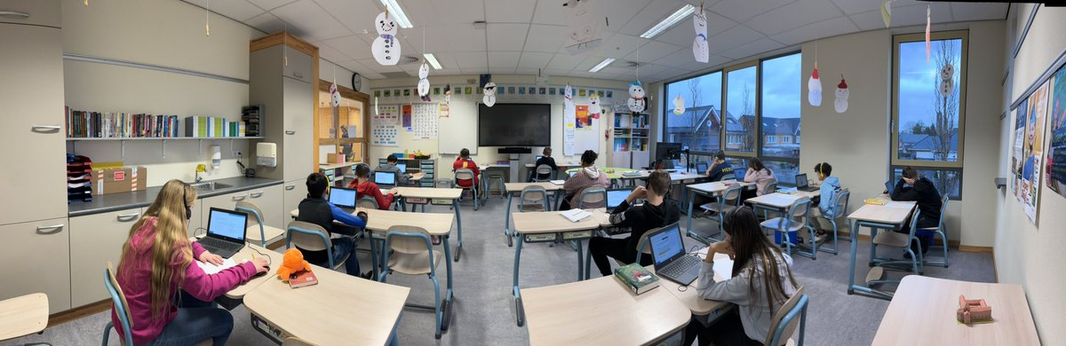 Groep 8 in alle rust bezig met de #Doorstroomtoets <a href="/Cito/">Cito</a>