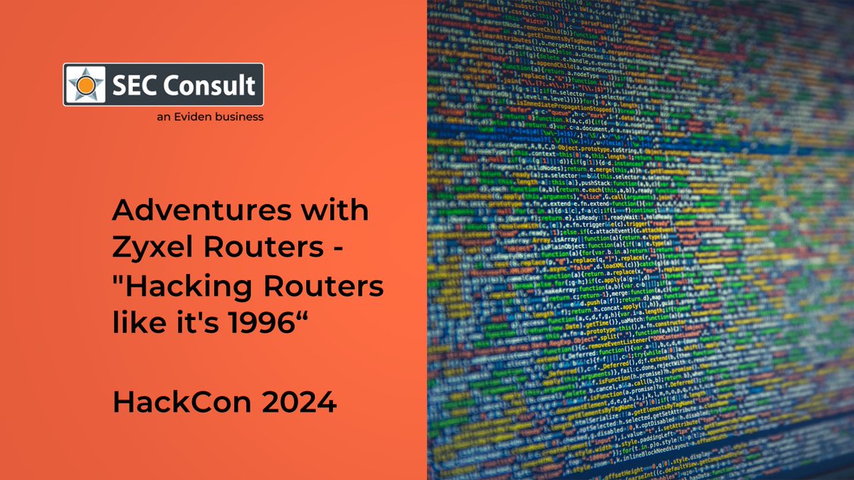 sec_consult's tweet image. Our colleagues Steffen Robertz and Gerhard Hechenberger will be doing a session at
@hackcon on Friday 9, 2024, 10:00 CET. Their talk gives insights into the analysis and shows the aftermath. More details: r.sec-consult.com/hackcon2024 #HackCon #infosec #Cybersecurity