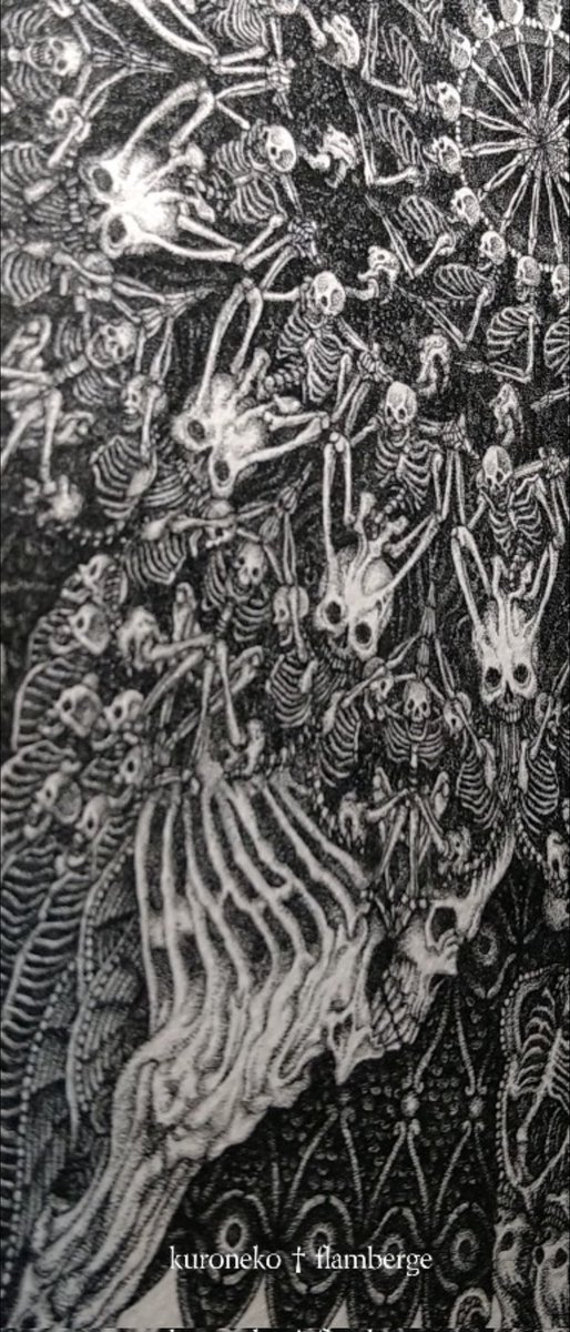 点描画を描く時に僅かな範囲にどれだけたくさん点を打ち込めるか?ということもしてきたけど、一小節の中にどれだけ音を詰め込めるかというメタルの表現にある種シンパシーを感じた……(違ったらごめん) 