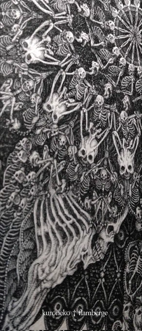 点描画を描く時に僅かな範囲にどれだけたくさん点を打ち込めるか?ということもしてきたけど、一小節の中にどれだけ音を詰め込めるかというメタルの表現にある種シンパシーを感じた……(違ったらごめん) 