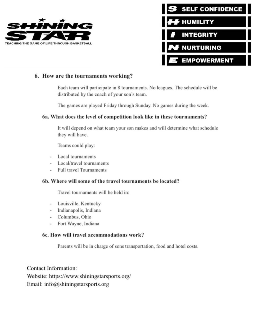 ShiningStarAAU's tweet photo. FAQs for our 2024 Spring/Summer season ⭐️

@Alex_Meacham | @ShineKD_ | @fortinb5 https://t.co/BrBbCLR94l
