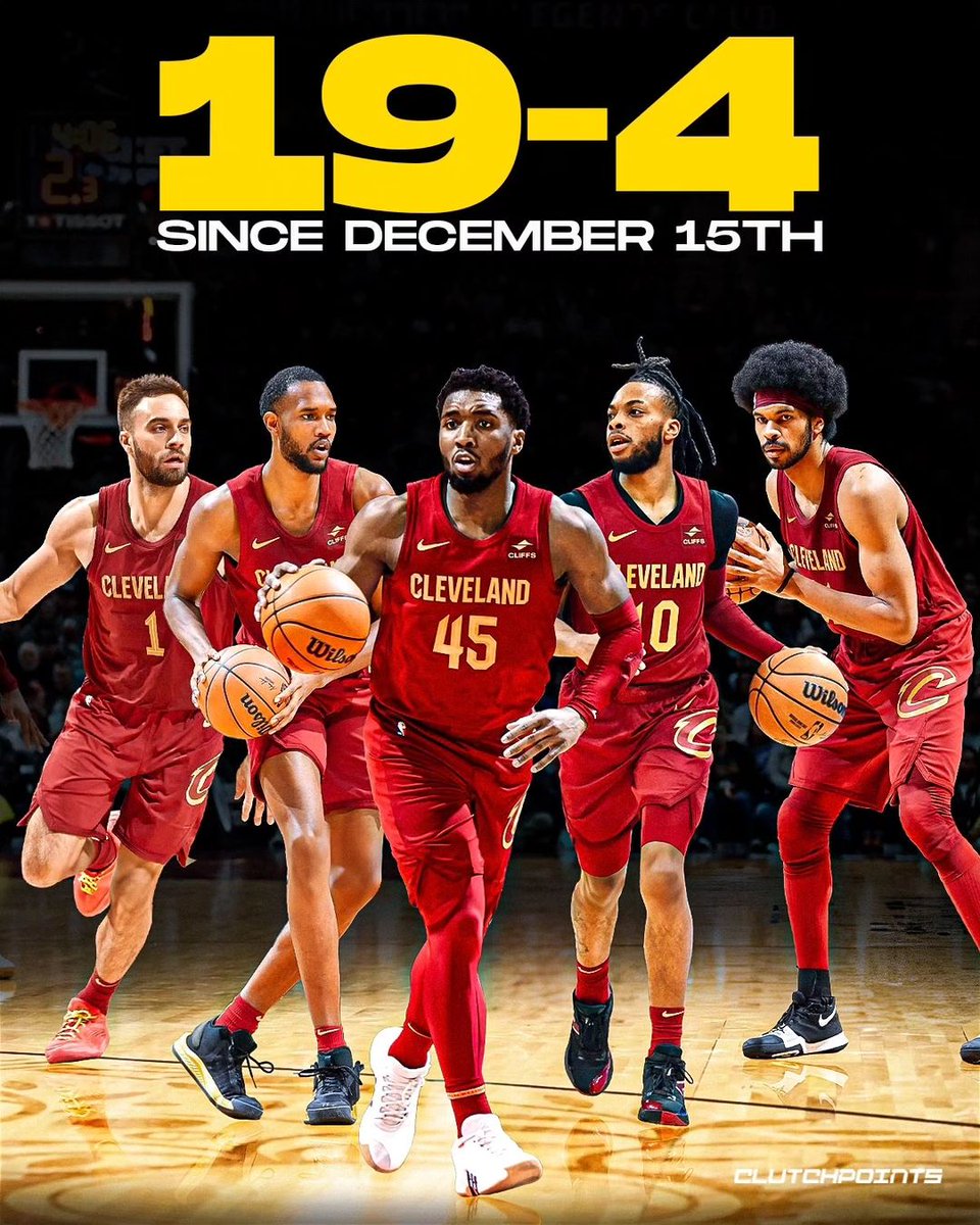 The Cleveland Cavaliers were 13-12 and 10th in the East when they lost Darius Garland and Evan Mobley on December 15th.

Today, they are 32-16 and sole owners of 2nd place in the East 🔥

Is Cleveland a legit title contender? 🤔