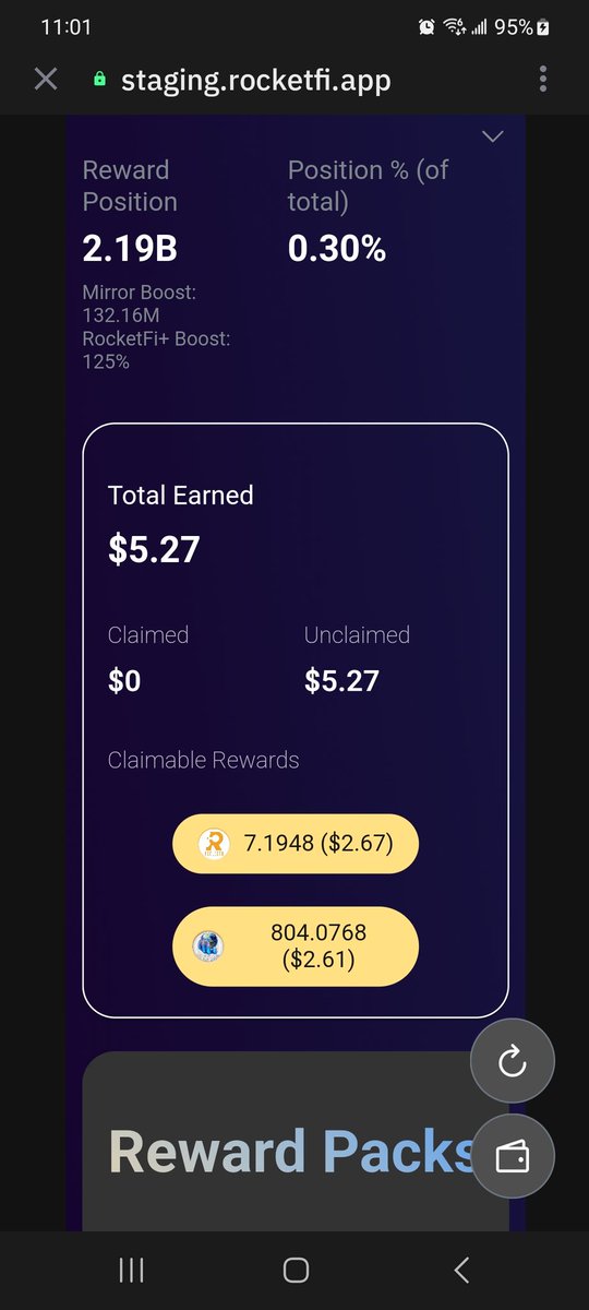 Gilstrap661's tweet image. Yes love holding Rocketfi. Great benefits! #rocketfi #ReflectR #LMG