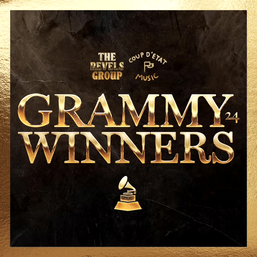 TheRevelsGroup's tweet photo. Major congrats to The Revels Group and Coup D’Etat Music 2024 Grammy winners! 💯 🏆 

We’re so proud of you!!! Until the next one! 

Let’s keep making hits!!! 🍾📣🎉 https://t.co/doCxpvi4Ef