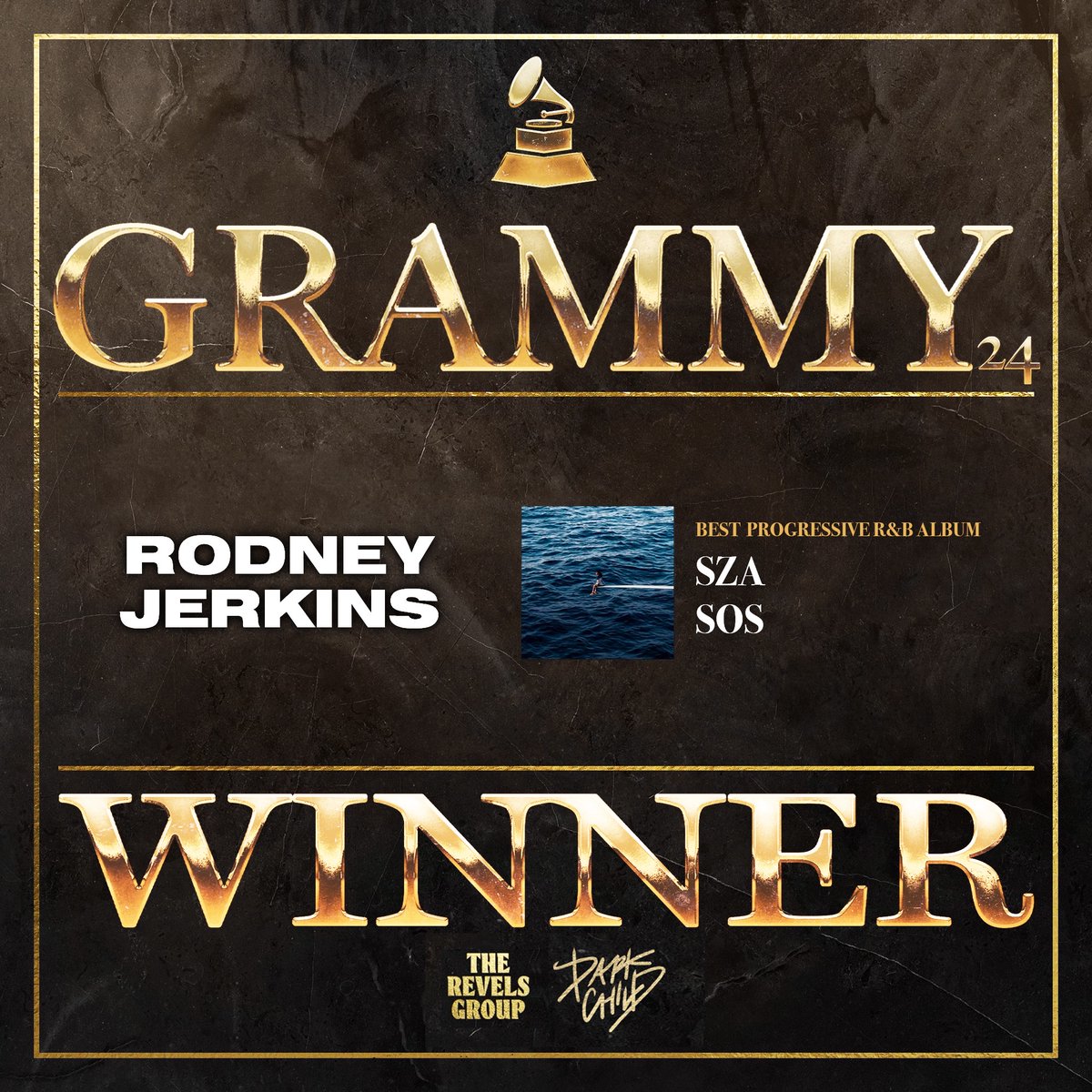 TheRevelsGroup's tweet photo. Major congrats to The Revels Group and Coup D’Etat Music 2024 Grammy winners! 💯 🏆 

We’re so proud of you!!! Until the next one! 

Let’s keep making hits!!! 🍾📣🎉 https://t.co/doCxpvi4Ef