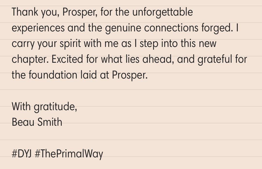 Nothing but love to THE Prosper High School! I'm thankful to be a part of such a successful program! #Blessed #GodSpeed #ThePrimalWay