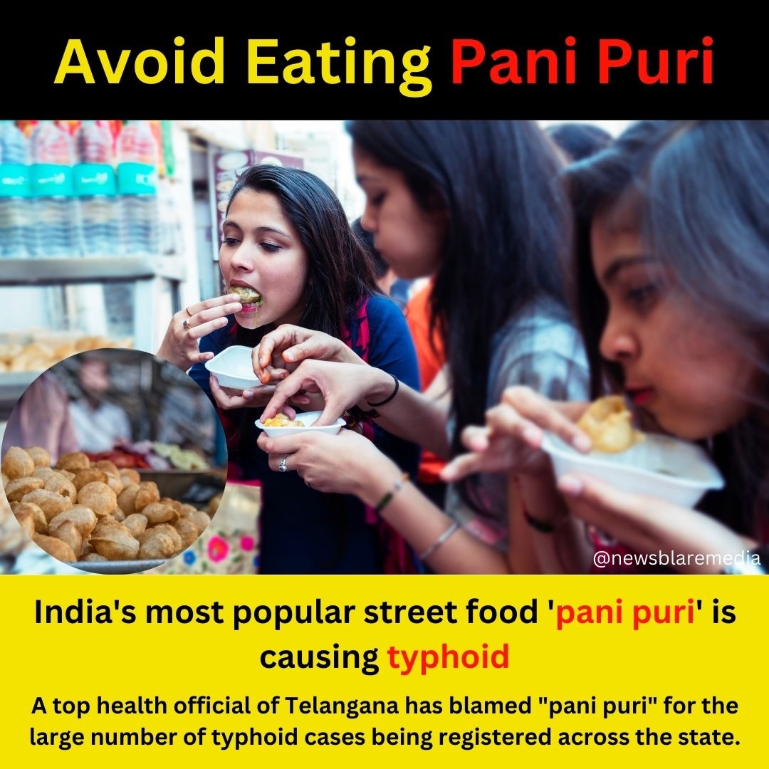 NewsblareMedia's tweet image. Pani puri bandis can become a source of typhoid fever since most of the vendors overlook basic norms of hygiene and cleanliness. 

#panipuri #panipurilovers #avoid #Typhoid #hygienetips #healthandwellnesstips #healthofficials #warns #healthyhabits #eatinghealthy #food