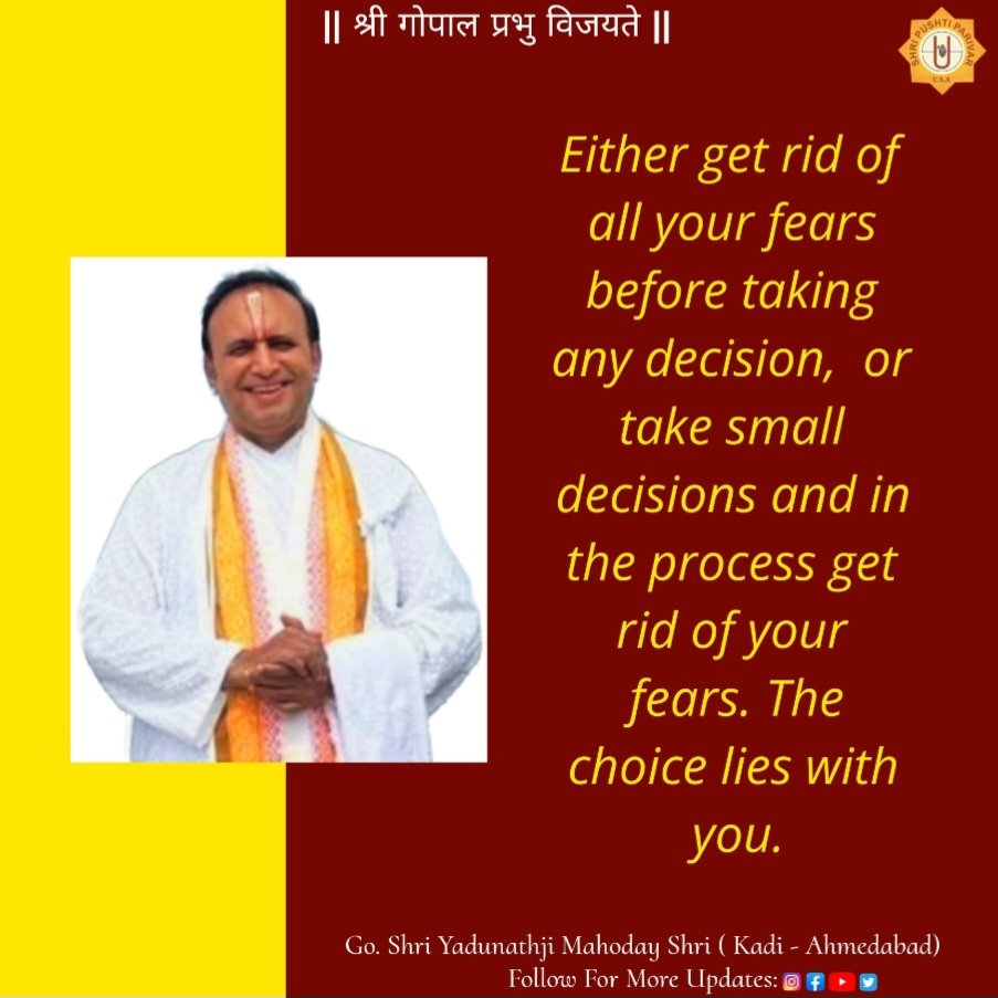 ShriYadunathji's tweet photo. #pushtisandesh #HDH #shriyadunathji #inspirationalquotes #motivationalquotes #lifequotes #lifesolutions #pushtimarg #pushtiparivar https://t.co/3Xyfy254kj