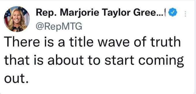 "Title" wave? I am starting to wonder how many GQP members actually graduated from Jr. high school? 😂🤣😂