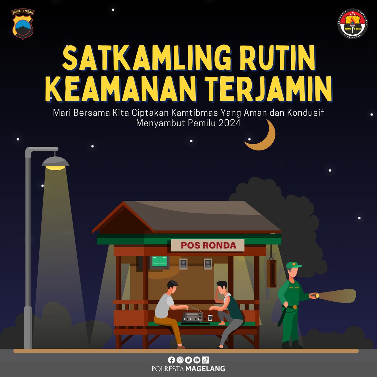 Indar44606436's tweet photo. Satkamling rutin keamanan terjamin. Mari Bersama Kita Ciptakan Kamtibmas Yang Aman dan Kondusif Menyambut Pemilu 2024.

#hadirberbuatbermanfaat #polrestamagelanghadir #polri #pemiludamai #pemilu2024 #kamtibmas #magelang https://t.co/KPDGKJwj8H