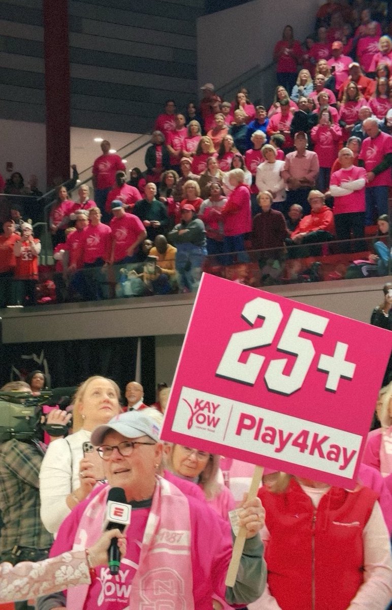 ariivory's tweet photo. Some lapse scenes from today’s @KayYowFund #Play4Kay game 💞 The magic in Reynolds was palpable. Tonight ended with a @PackWomensBball win and over $500,000 raised! https://t.co/7GUu3UeRCb
