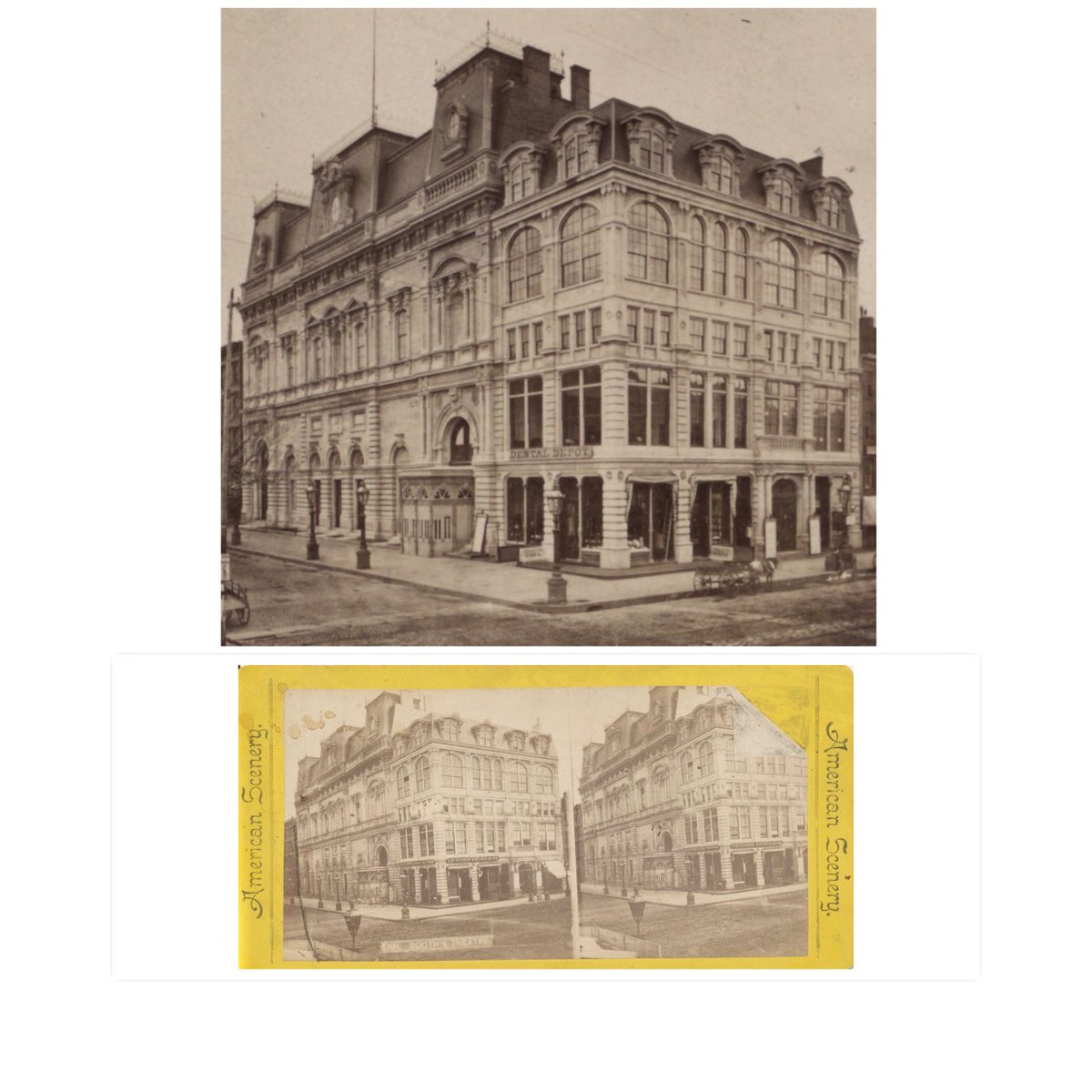 SpiritsTH's tweet photo. February 3, 1869: #EdwinBooth, then one of the world’s most distinguished stage #tragedians and arguably America’s greatest #Hamlet, opened his #theatre, #BoothTheatre in #Manhattan, #NYC, on the southeast corner of 23rd Street and Sixth Avenue. https://t.co/h6vue0iCrX