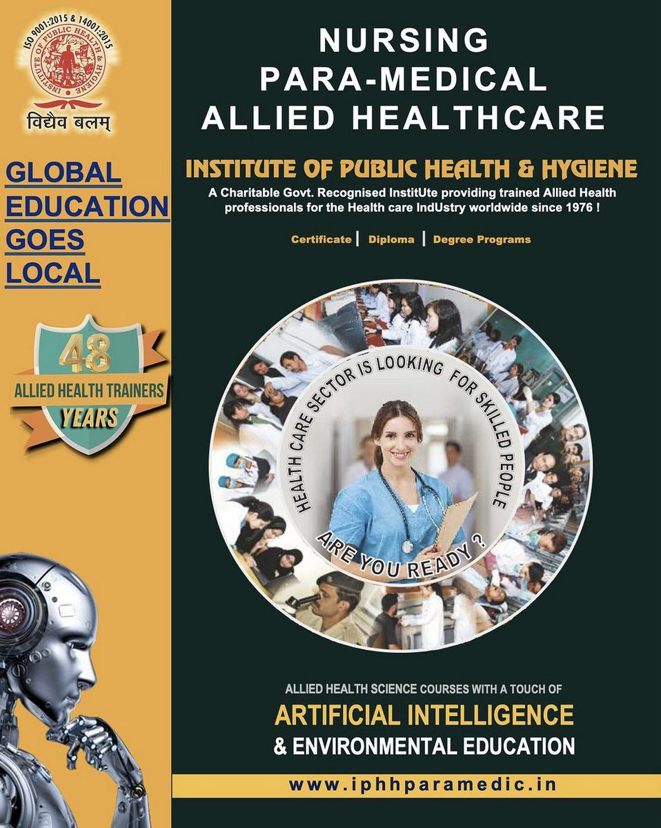 'Empowering Locally, Impacting Globally: Explore Allied Health Science Courses with AI & Environmental Education at IPHH Paramedic! 🌍📚 
iphhparamedic.in
#GlobalEd #AIinHealth #EnvironmentalEd'