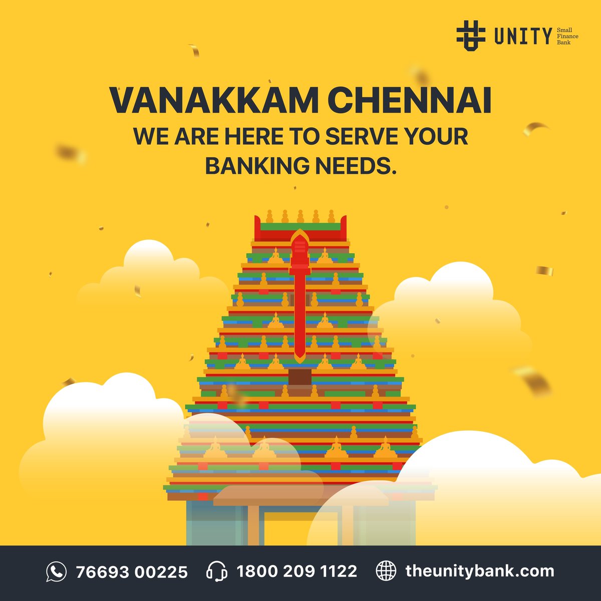 Vanakkam Chennai! 

Unity Bank’s debute in Tamil Nadu! 

We are proud to have our 154th Branch opened in Chennai at Adyar! 

#UnityBank #UnitySFB #WeAreHeretoServeYou #NowinChennai