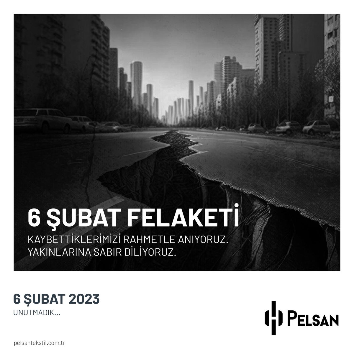 Pelsan_Tekstil's tweet photo. Depremde kaybettiğimiz yurttaşlarımızı rahmetle anıyoruz. Yakınlarına sabır diliyoruz.

#Pelsan

#PelsanTekstil #PelsanTextile #Breatech https://t.co/N4IAZJMwOq